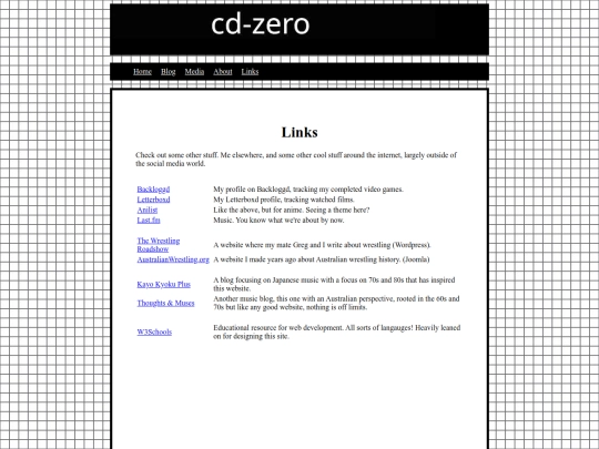 links screenshot