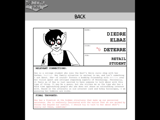 about/characters/diedre screenshot