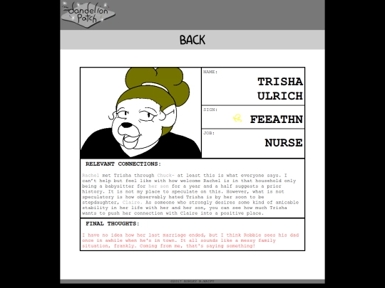 about/characters/trisha screenshot