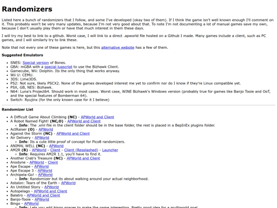 randomizers screenshot