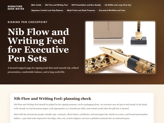 executive-pen-sets-row180/nib-flow screenshot