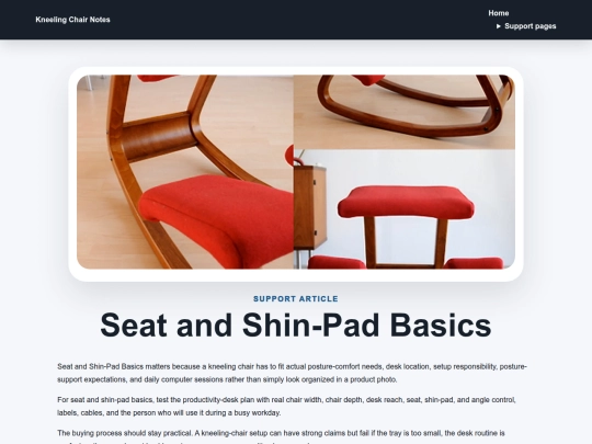 kneeling-chair-552/seat-and-shin-pad-basics screenshot