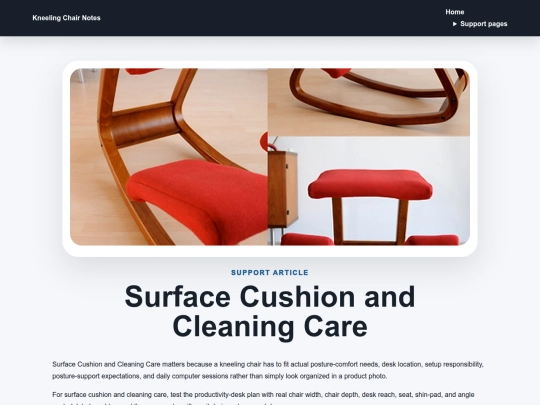 kneeling-chair-552/surface-cushion-and-cleaning-care screenshot