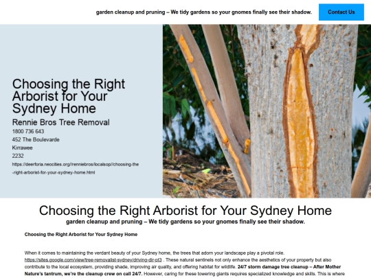 renniebros/localsop/choosing-the-right-arborist-for-your-sydney-home screenshot