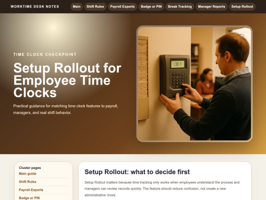 time-clocks-row118/setup-rollout screenshot