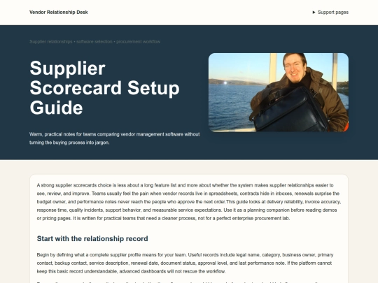 vendor-management-software-row459/supplier-scorecards screenshot