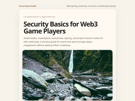 web3geek/web3-gaming/security-basics-web3-game-players screenshot
