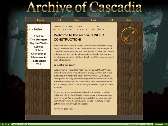 archives of cascadia/archives screenshot