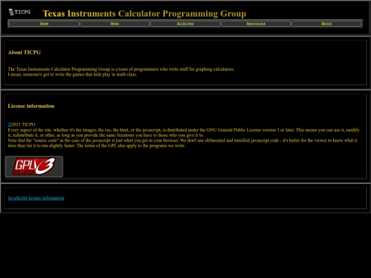 TICPG/about screenshot