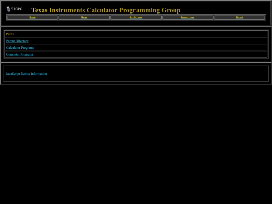 TICPG/arch/calc screenshot