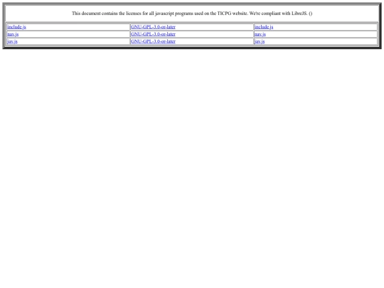 TICPG/jslicense screenshot