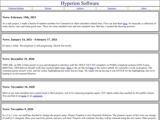 hyperion screenshot