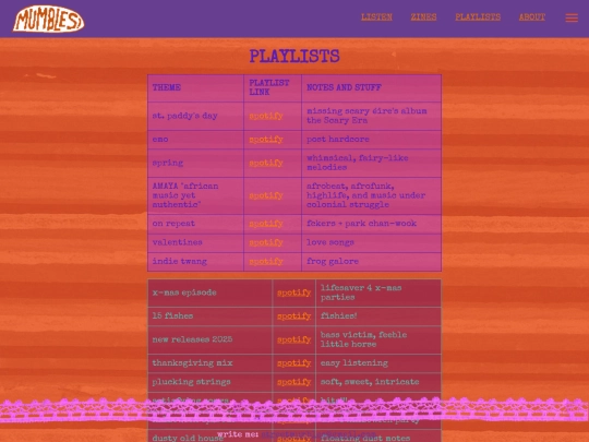 playlists screenshot