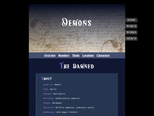 species/demons screenshot