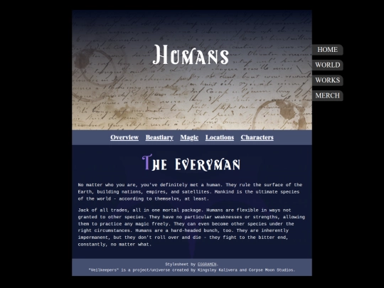 species/humans screenshot