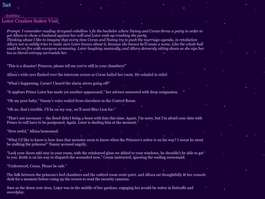 drabbles/suitor screenshot