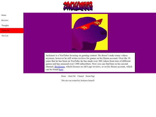 Pages/aboutMe screenshot