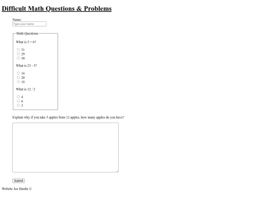 math_test_form_assignment/math_test_form screenshot