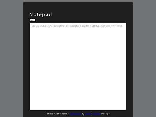 page/notepad screenshot