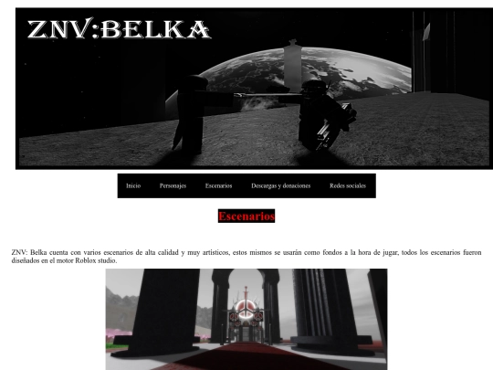 Paginas/Escenarios screenshot