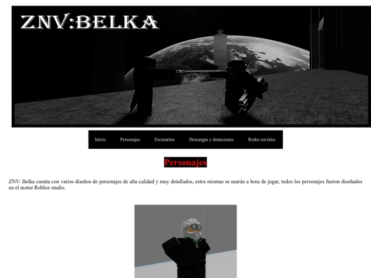 Paginas/Personajes screenshot