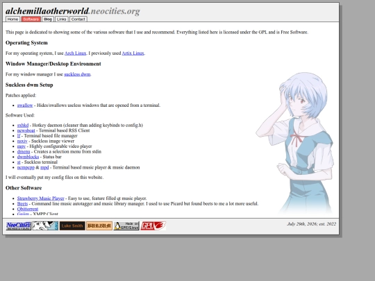pages/software screenshot