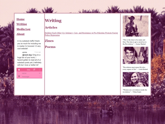 writing screenshot