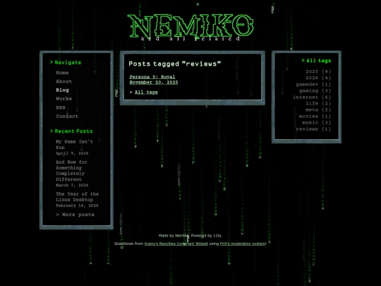 tags/reviews screenshot