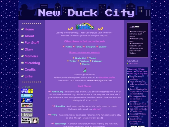 links screenshot