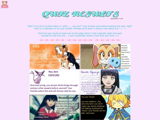 quizzes screenshot