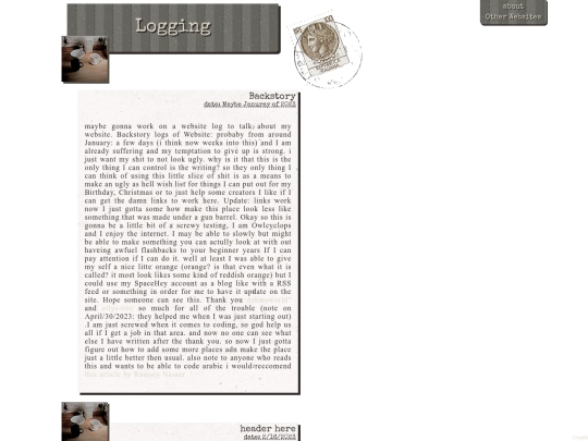 logging screenshot