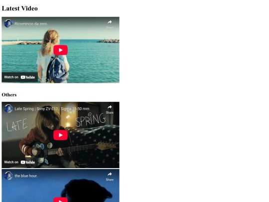 videos screenshot