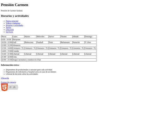 horarios screenshot