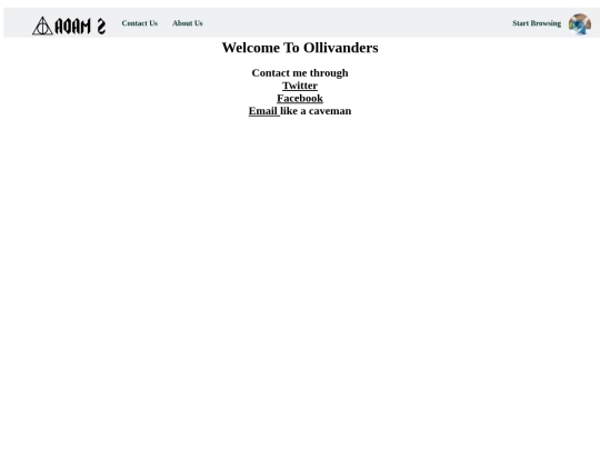 ollivanders/contact screenshot