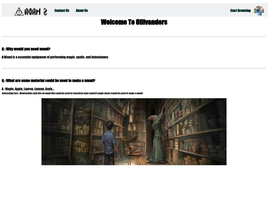 ollivanders/faq screenshot