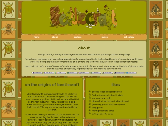 Blog/about screenshot