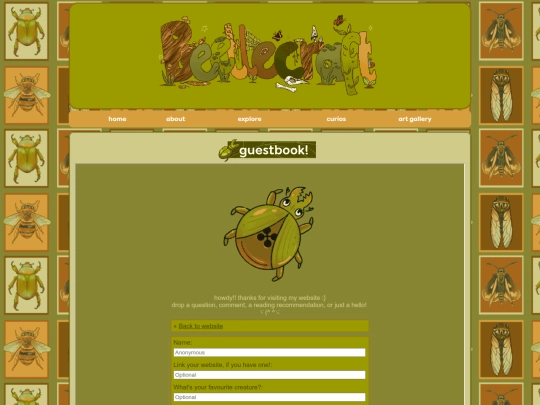 guestbook screenshot
