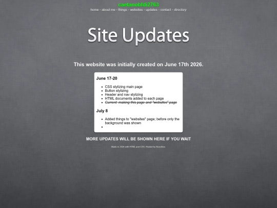 updates screenshot