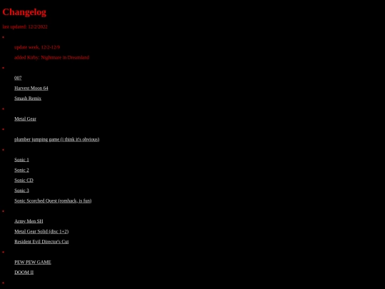 menu screenshot