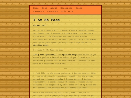 posts/2021-03-09-I-Am-No-Face screenshot