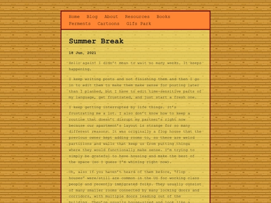 posts/2021-06-18-Summer-Break screenshot