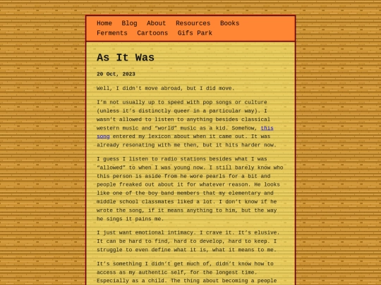 posts/2023-10-20-As-It-Was screenshot