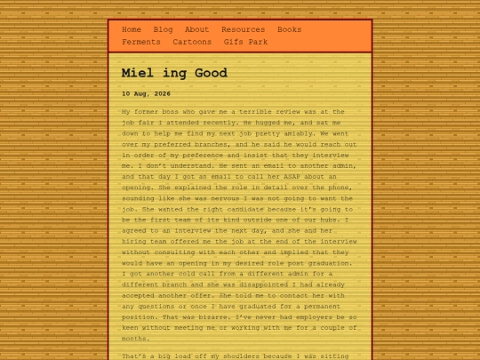 posts/2026-08-10-Miel-ing-Good screenshot