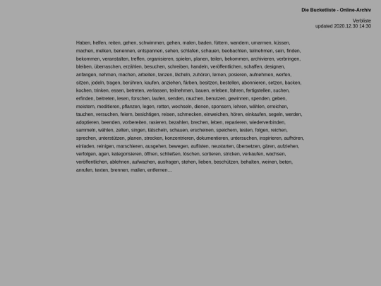 diebucketliste/verben screenshot