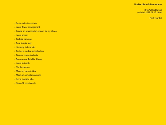 doablelist/chris screenshot