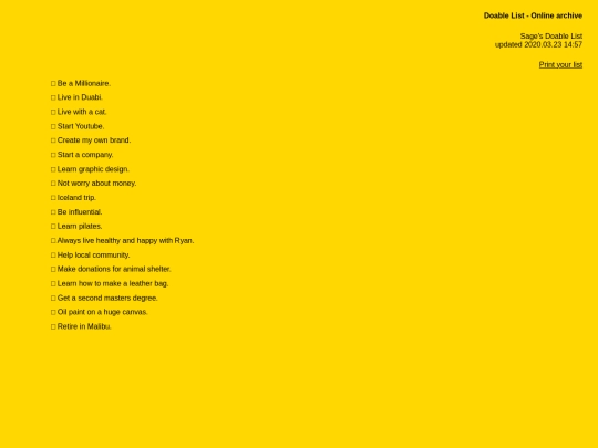 doablelist/sage screenshot