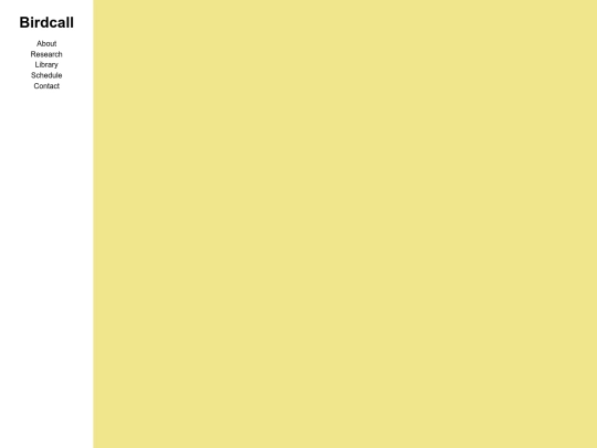 index/birdcallwebsite screenshot