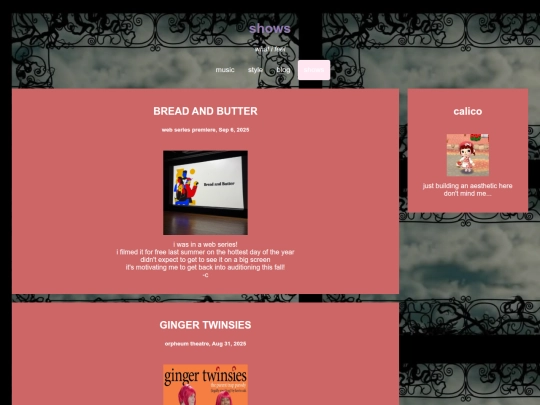 SHOWS screenshot
