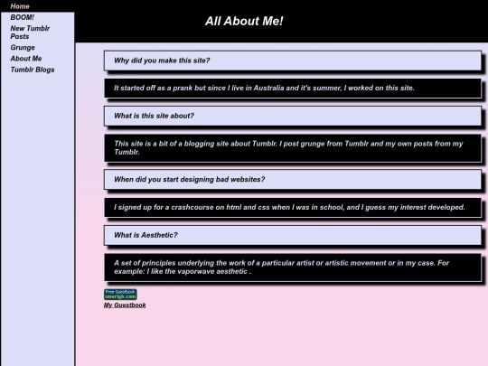 about-me screenshot