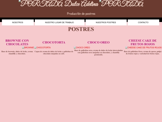 HTML/NUESTROSPOSTRES screenshot